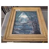 TROPICAL WATERFALL SCENE ON CANVAS