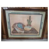 FRAMED AND MATTED SOUTHWESTERN PRINT 31X25