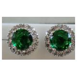 925 STUD EARRINGS WITH GEMSTONE