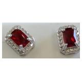 925 STUD EARRINGS WITH GEMSTONE