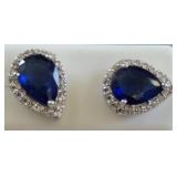 925 STUD EARRINGS WITH GEMSTONE