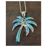 925 19IN LONG CHAIR WITH BLUE OPAL