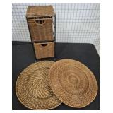 WICKER ORGANIZER, CHARGERS