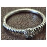 925 DIAMOND RING SIZE 8
