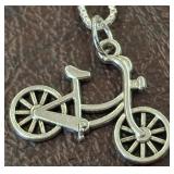 925 17IN CHAIN WITH 925 BIKE PENDANT