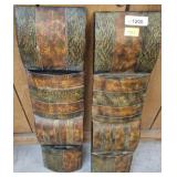 2 PC METAL WALL DECOR    8X32