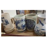DUTCH STIENS AND BLUE AND WHITE VASE