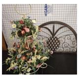 2 TIER DECORATIVE FAUX FLOWER TOWER 24IN