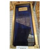 WOODEN WITH BRASS TRIM, EMEGENCY GLASS BOX