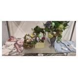 GROUP OF DECOR, EGGS, RABBIT