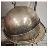 SILVERPLATED COVERED DOMES AND PLATES