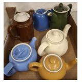 GROUP OF ASSORTED HALL MINIATURE TEA POTS