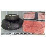 LIFE JACKETS, GROUP OF  TIRES