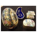 CLOISONNE BOXES, MISC Dï¿½CORATIVE EGG