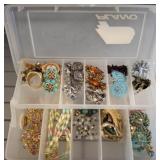 PLANO FASTENER BIN AND COSTUME JEWELRY