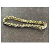 925 8IN BRACELET WITH GOLD OVERLAY