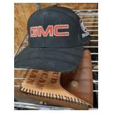 GMC HATS AND LEATHER POUCH