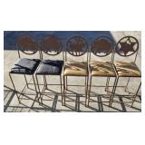 5 GUILDMASTER HEAVY METAL BAR STOOLS