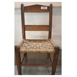 CHILD SIZE WOVEN SEAT LADDER BACK CHAIR