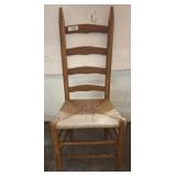 RUSH BOTTOM LADDER BACK CHAIR