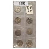 7 ASSORTED DATE KENNEDY HALVES