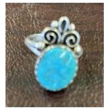 925 1960S VO TURQUIOSE RING SIZE 5