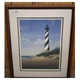 SIGNED AND NUMBERED LARRY B BURGE LIGHT HOUSE PRIN