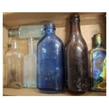 VINTAGE BOTTLES, MEDICINE, SODA