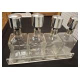 4 PC DECANTERS WITH HOLDER