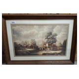 SIGNED, MATTED AND FRAMED STREAM SCENE 33X24