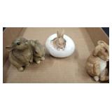 ASSORTED RABBIT FIGURINES