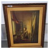 GIRL READING LETTER PRINT