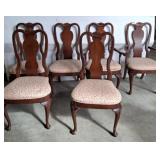 6 STANLEY FURNITURE QUEEN ANNE DINING CHAIRS