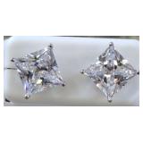 925 STUD EARRINGS WITH GEMSTONE