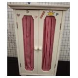 DOLL HOUSE ARMOIRE WITH CLOTHING