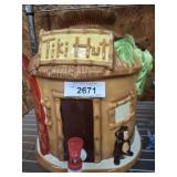 TIKI HUT CERAMIC DISPENSER