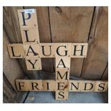 SCRABBLE WALL ART    35X35