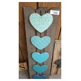 HEARTS WALL ART  10X36