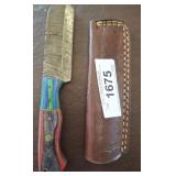 DAMASCUS STYLE STRAIGHT BLADE KNIFE