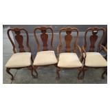 4 CHERRY QUEEN ANNE DINING CHAIRS