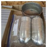 COPPER POT AND PEWTER CUPS