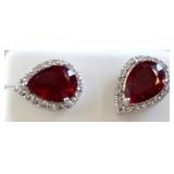 925 STUD EARRINGS WITH GEMSTONE