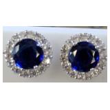 925 STUD EARRINGS WITH GEMSTONE