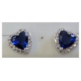 925 STUD EARRINGS WITH GEMSTONE