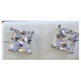 925 STUD EARRINGS WITH GEMSTONE