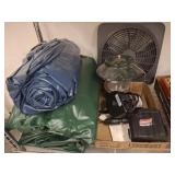 CAMPING SUPPLIES, MATTRESS, FAN, PUMPS