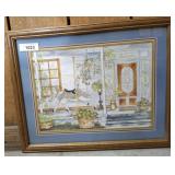 FRAMED CAROUSEL HORSE PRINT 22X18