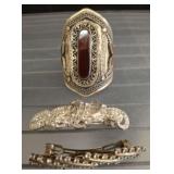 VINTAGE CUFF BRACELET AND HAIR CLIPS