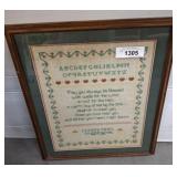 CROSS-STITCH SAMPLER W/ IRISH BLESSING