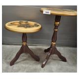 PAIR OF FRUIT THEMED ACCENT TABLES